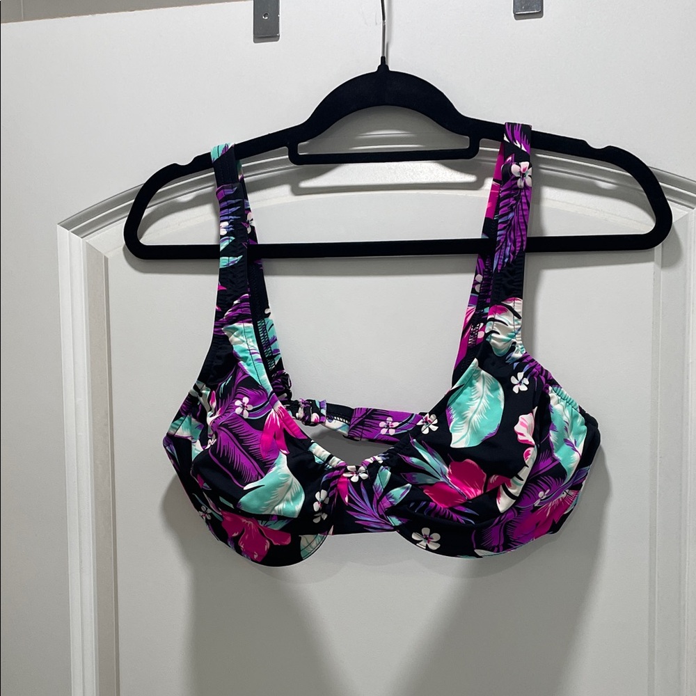 Floral Print Bikini Top